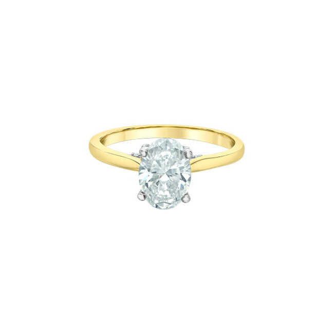 Oval Hidden Halo Lab Grown Diamond Engagement Ring