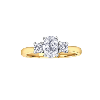 Diamond Evolution Lab Grown Diamond Trinity Engagement Ring
