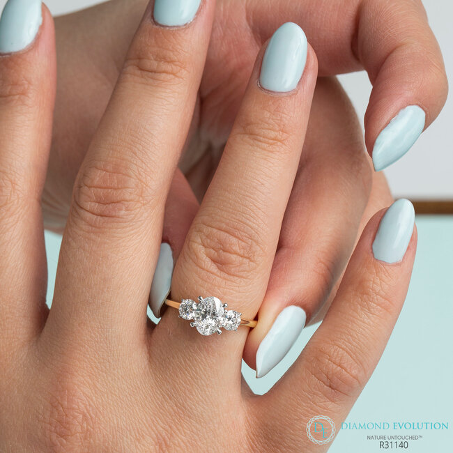 Lab Grown Diamond Trinity Engagement Ring