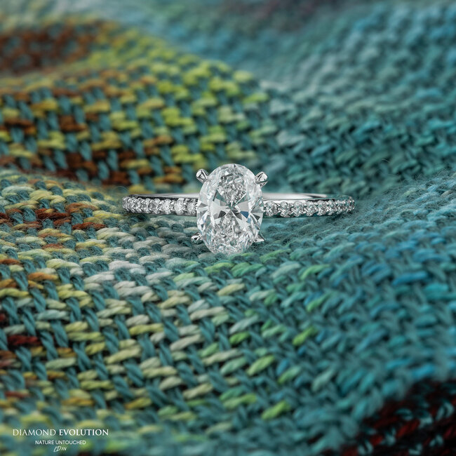 Oval Lab Grown Diamond Engagement Ring