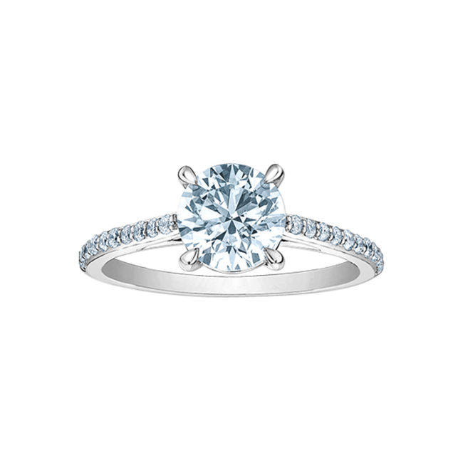 Round Lab Grown Diamond Engagement Ring