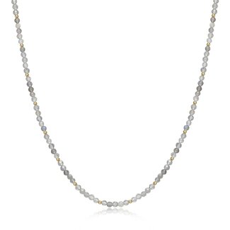 Reign Gold-Pleated Beaded Necklace