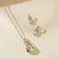 ELLE Citadel Rhodium Plated Cubic Zirconia 2-in-1 Drop Earrings