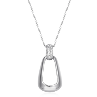 Elle Time & Jewellery Elle Citadel Reversible Pavé CZ Long Necklace