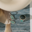 ELLE Allure Rhodium Plated Amazonite Drop Earrings