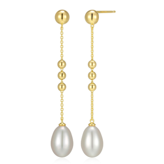 Elle Time & Jewellery Elle Genesis White Pearl Dangle Earrings
