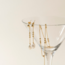 ELLE Genesis Gold Plated Sterling Silver Pearl Dangle Earrings