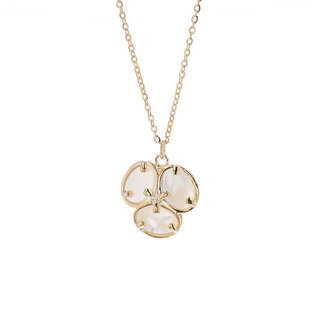 Everyday Gold by Spicer Cole Mother Of Pearl Flower Necklace