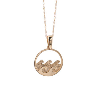 Everyday Gold by Spicer Cole Double Wave Pendant