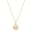 Gold-Plated Puffy Bezel CZ Pendant