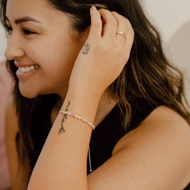 Happy Colours Multi Stone Bolo Bracelet