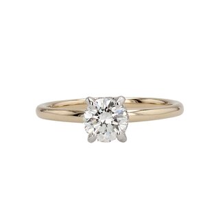 Solitaire Bridal by Spicer Cole Round Diamond Hidden Halo Engagement Ring
