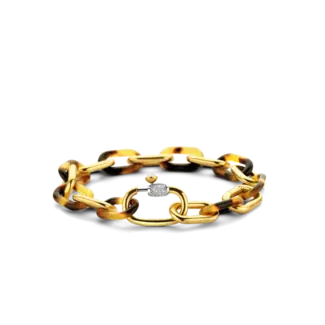 Ti Sento Ti Sento Leopard Chain Link Chunky Bracelet