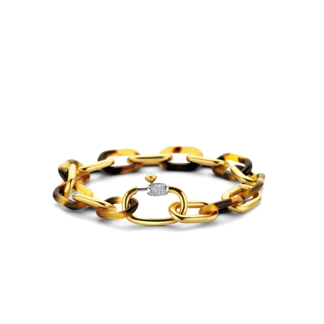 Ti Sento Leopard Chain Link Chunky Bracelet