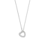 Ti Sento Pave Heart Necklace