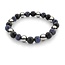 Blue Tiger's Eye Hematite & Onyx Mixed-Bead Bracelet