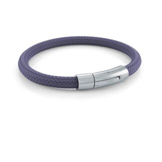 Italgem Steel Stainless Steel Blue-Tire Rubber Bracelet Italgem Steel Stainless Steel Blue-Tire Rubber Bracelet