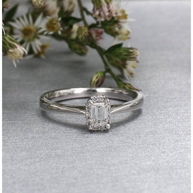 Halo Diamond Engagement Ring