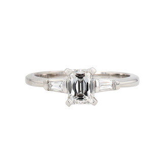 Utwo Bridal by Spicer Cole Baguette Accented Engagement Ring