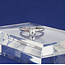 Three Stone Emerald Cut Diamond Engagement Ring in 18K White Gold