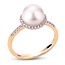 Pearls by Spicer Cole Akoya Pearl Diamond Halo Ring