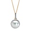 Akoya Pearl Diamond Halo Pendant