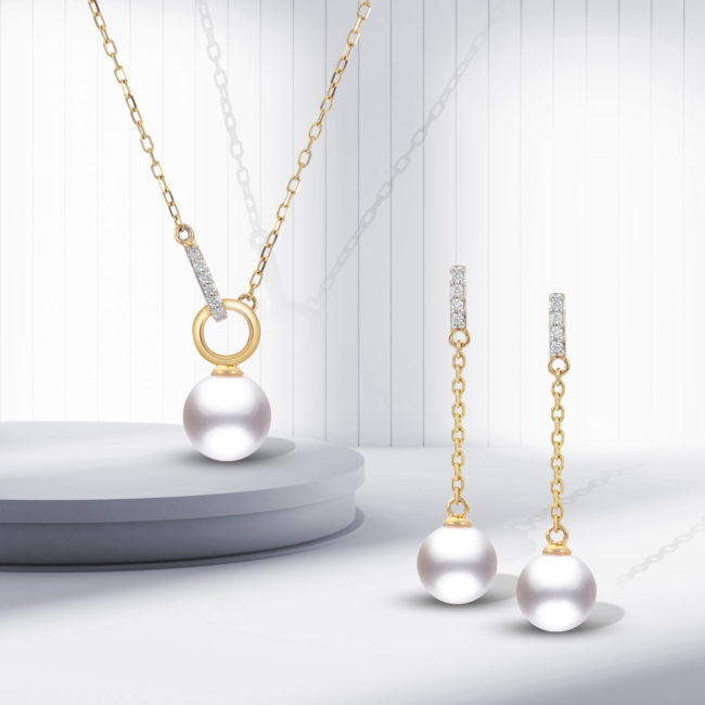 Akoya Pearl & Diamond Necklace