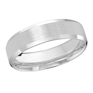 Wedding Bands by Spicer Cole Carved Satin Polished Edge Wedding Band