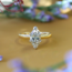 Marquise Diamond Solitaire Engagement Ring in 14K Gold