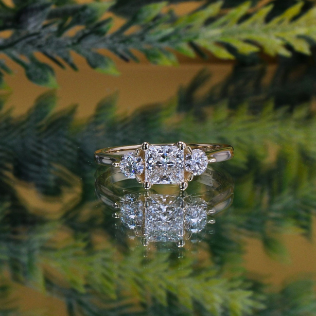 3 Stone Diamond Engagement Ring