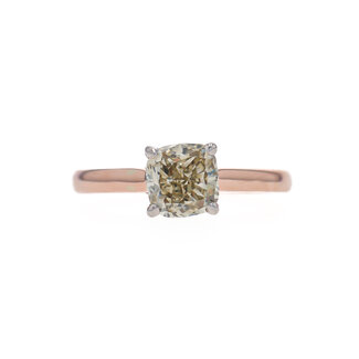 Beyond Round Bridal by Spicer Cole Cushion Cut Solitaire Engagement Ring