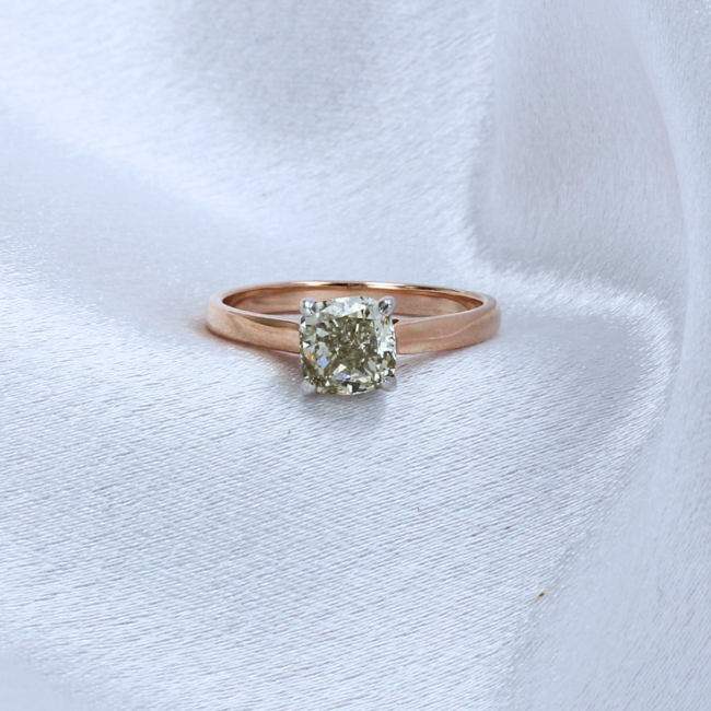 Cushion Cut Solitaire Engagement Ring