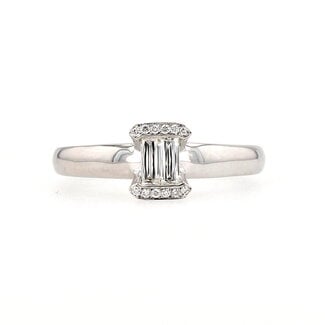 Utwo Bridal by Spicer Cole Tension-Set Baguette Diamond Engagement Ring