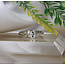 Solitaire Emerald Cut Diamond Engagement Ring in 18K White Gold
