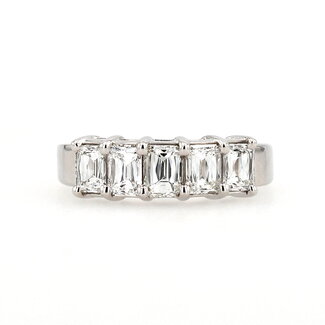 Bands by Spicer Cole Emerald Cut Anniversary Band
