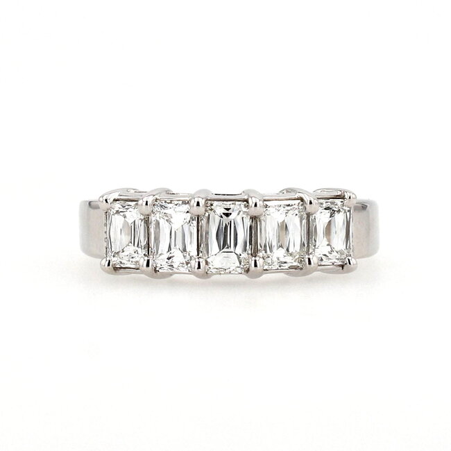 Emerald Cut Anniversary Band