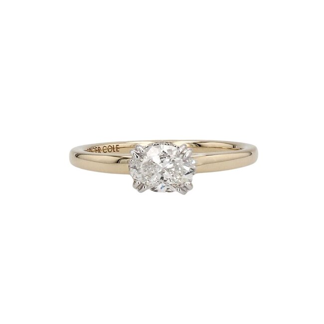 Oval Hidden Halo Engagement Ring