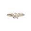 Hidden Halo Oval Diamond Engagement Ring in 14K Yellow & White Gold