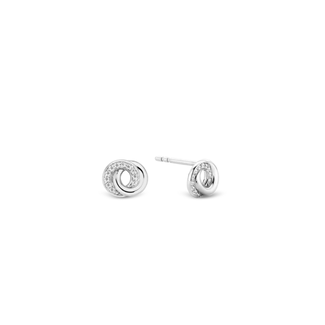 Ti Sento Ti Sento Interlocking Circle Stud Earrings