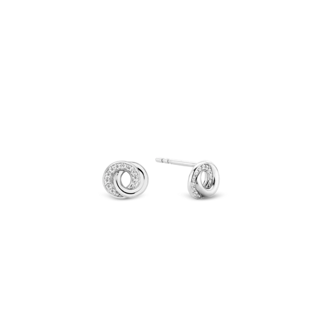 Ti Sento Interlocking Circle Stud Earrings