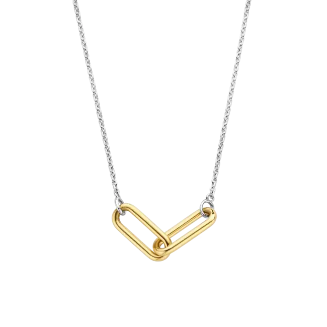 Ti Sento Double Paperclip Necklace
