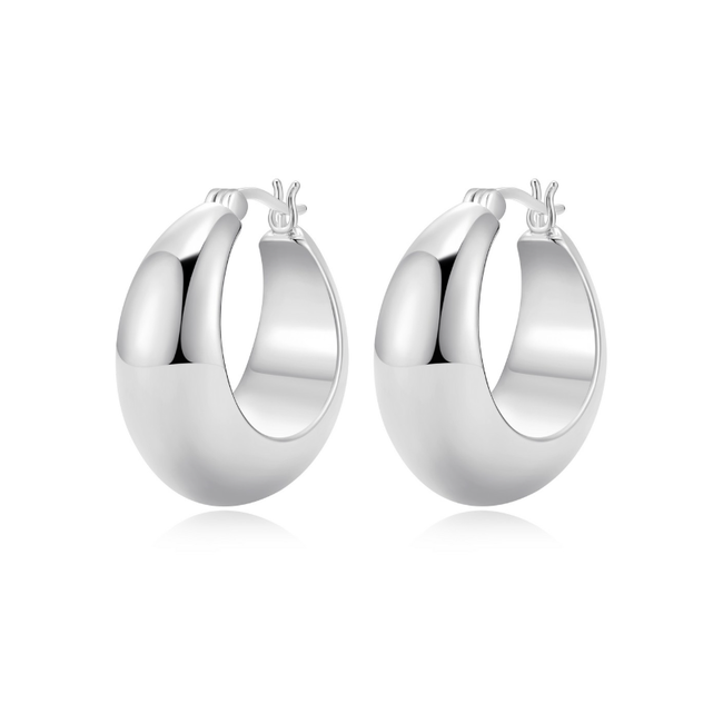 Reign  Lightweight Sculpted Hoop Earrings