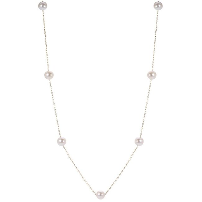 Akoya Pearl Station Necklace