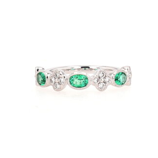 Colour by Spicer Cole Diamond & Emerald Band Colour by Spicer Cole Diamond & Emerald Band