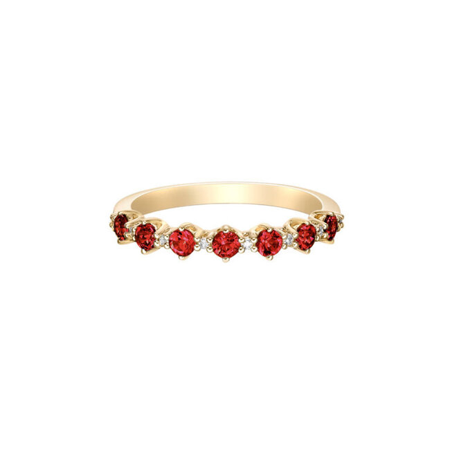 Garnet & Diamond Band
