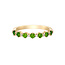 Peridot & Round Brilliant Cut Diamond Band in 10K Yellow Gold