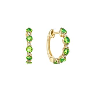 Colour by Spicer Cole Peridot & Diamond Hoop Earrings Colour by Spicer Cole Peridot & Diamond Hoop Earrings
