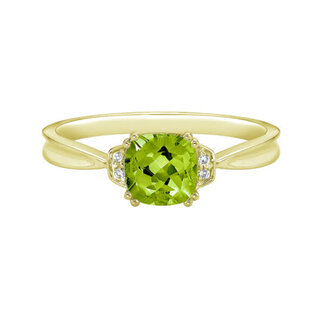 Colour by Spicer Cole Peridot & Diamond Ring in 10K Yellow Gold