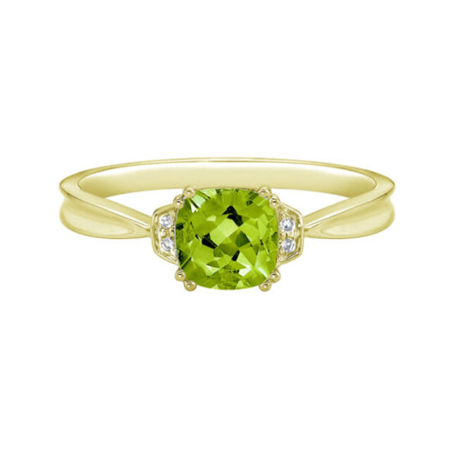 Peridot & Diamond Ring