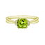 Peridot & Diamond Ring in 10K Yellow Gold